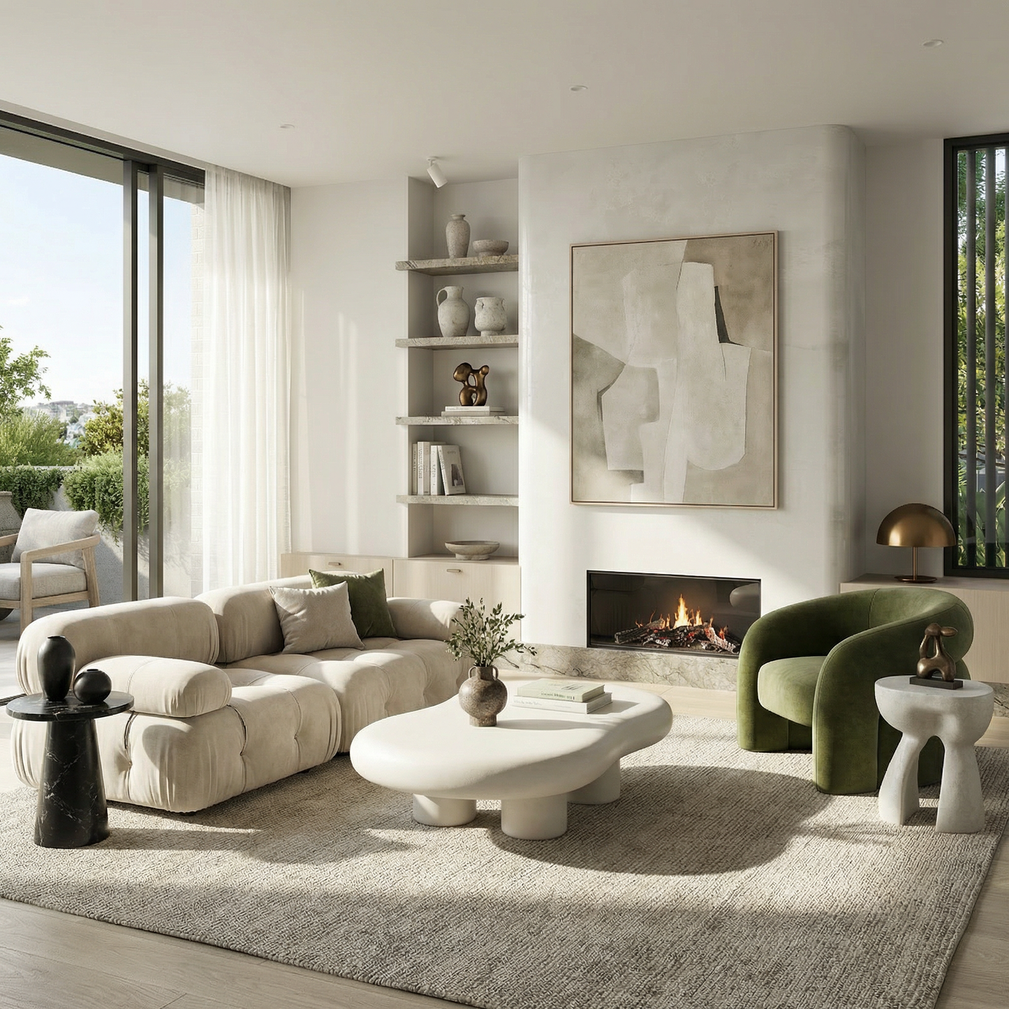 Semplicità Suede Lounge Chair
