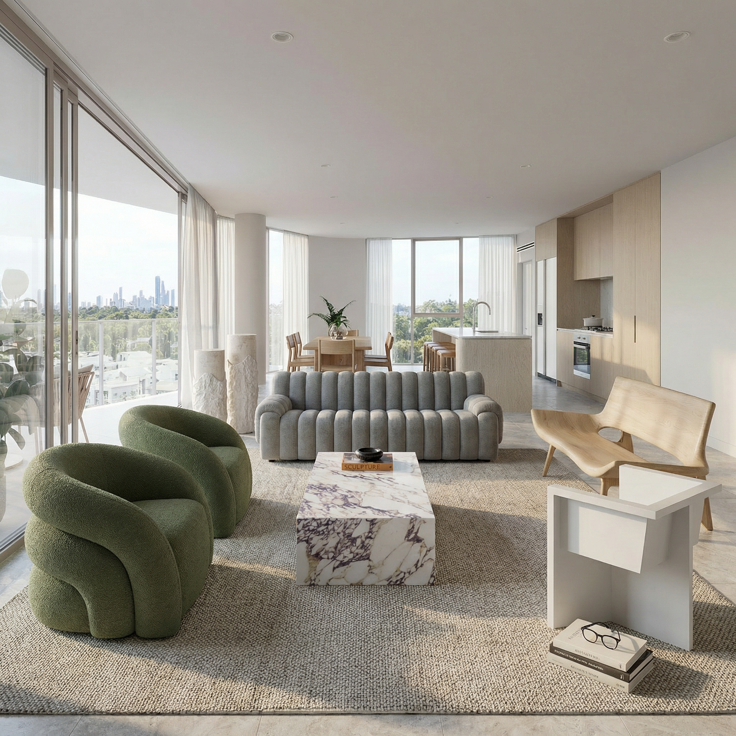 Semplicità Suede Lounge Chair
