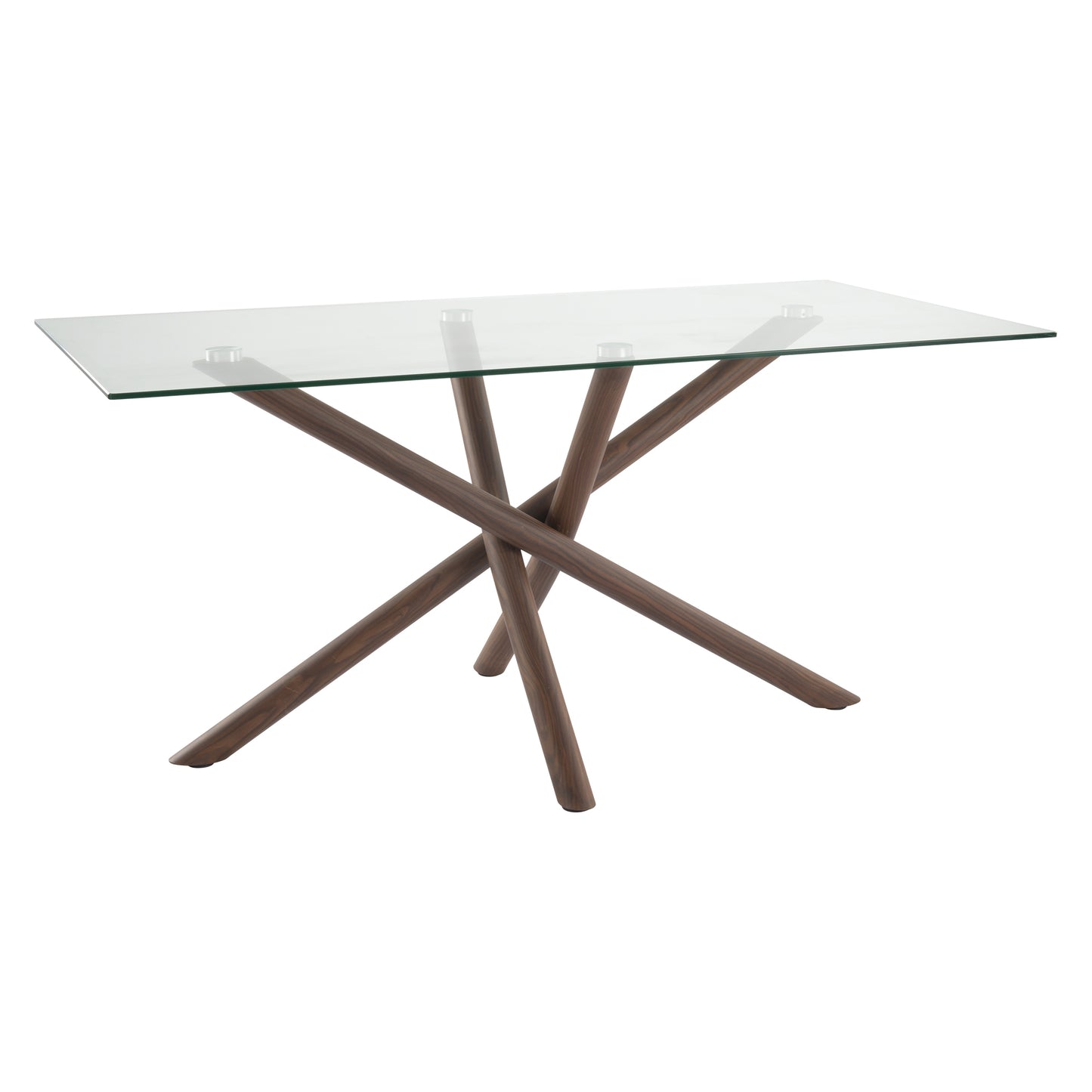 Front product view of the Croce Glass Dining Table by DORSA