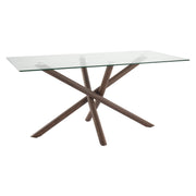 Front product view of the Croce Glass Dining Table by DORSA