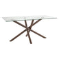 Front product view of the Croce Glass Dining Table by DORSA