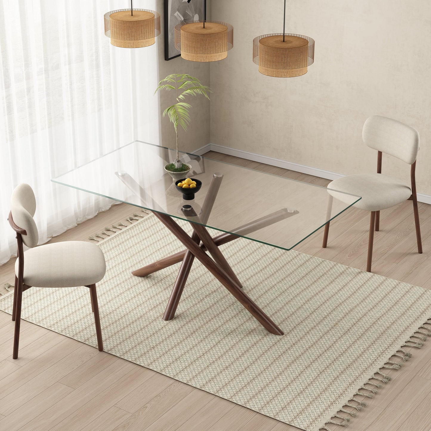 CROCE GLASS DINING TABLE