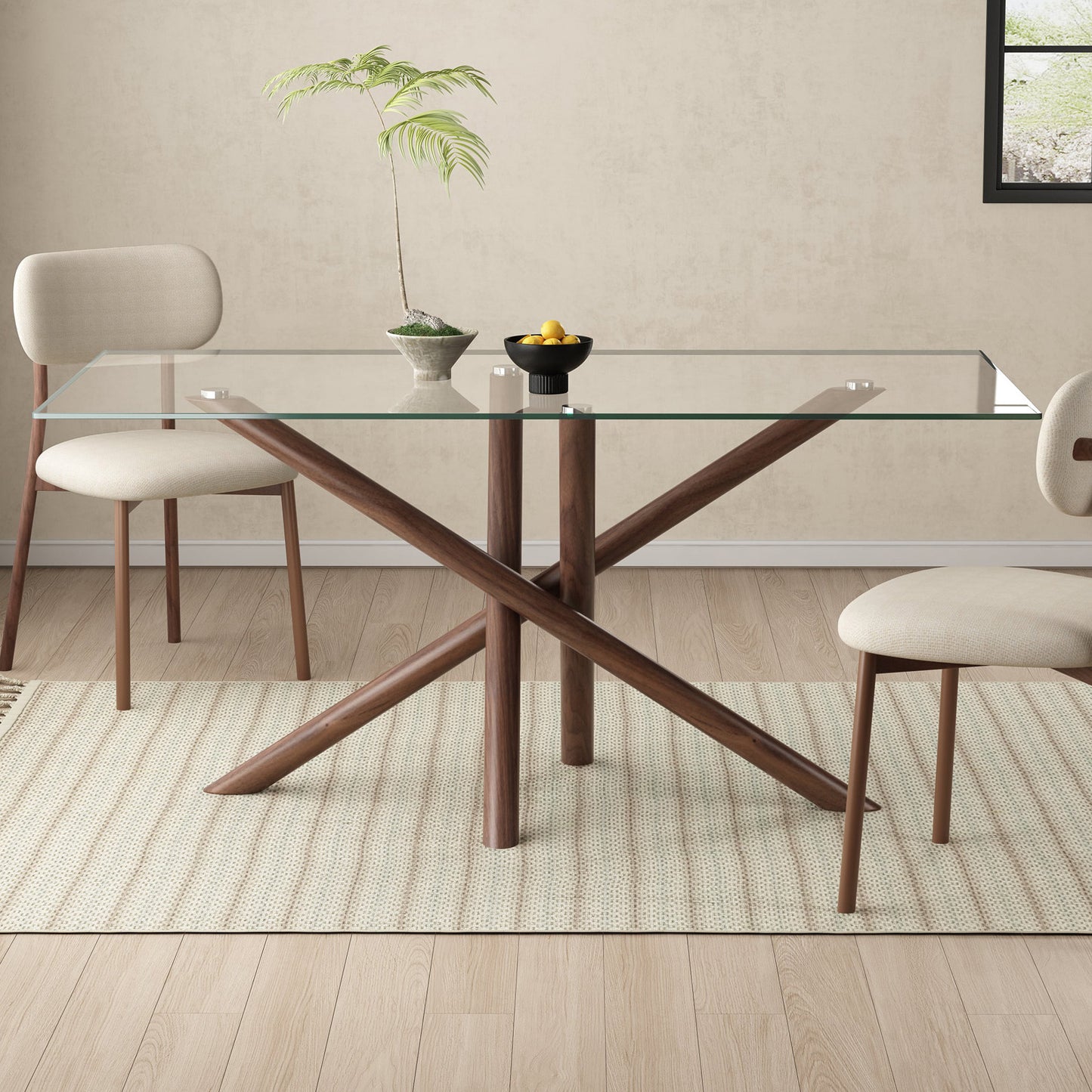 CROCE GLASS DINING TABLE
