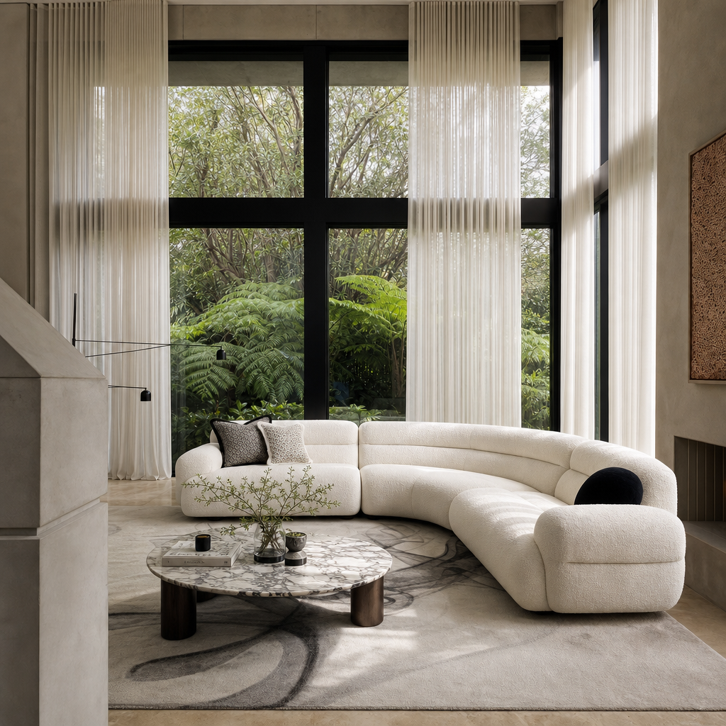 Santuario Boucle L-Shaped Sectional Sofa