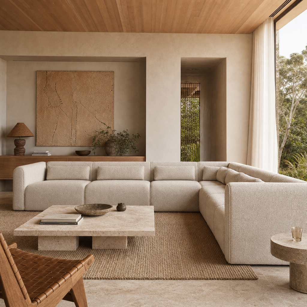 Grandioso Boucle Sectional Sofa