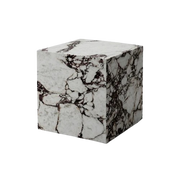 Front product view of the Masso Marble Cube Table by DORSA