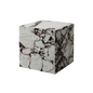 Front product view of the Masso Marble Cube Table by DORSA