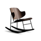 Front product view of the A-Dondolo Timber Rocking Chair by DORSA