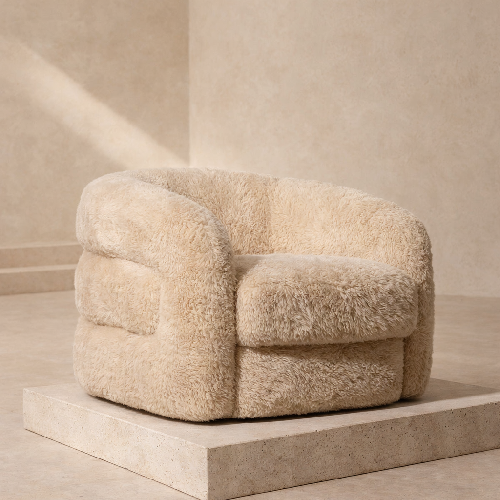 Aderente Fur Lounge Chair