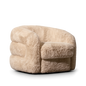 Front product view of the Aderente Fur Lounge Chair by DORSA
