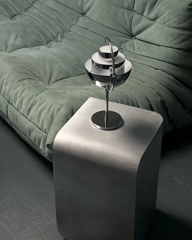 Adresia Chrome Matte Side Table - DorsaAdresia Chrome Matte Side Table