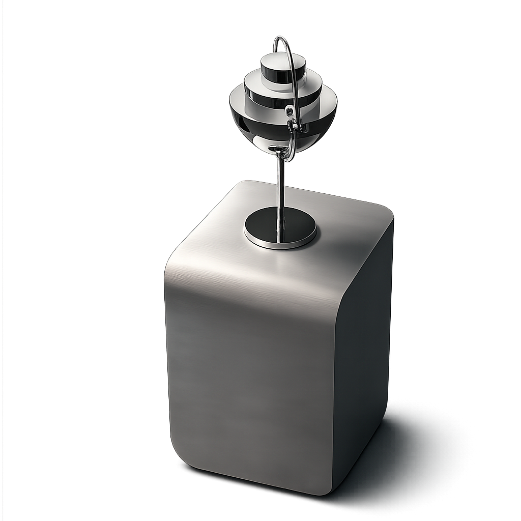 Front product view of the Adresia Chrome Matte Side Table by DORSA