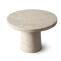 Front product view of the Alessio Travertine Side Table by DORSA