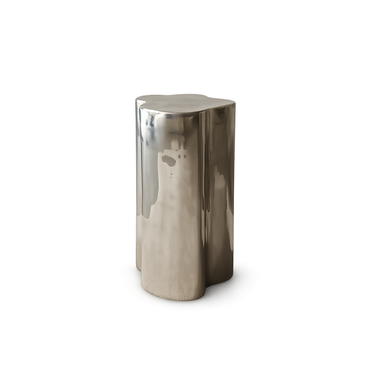 Front product view of the Arpione Chrome Side Table by DORSA