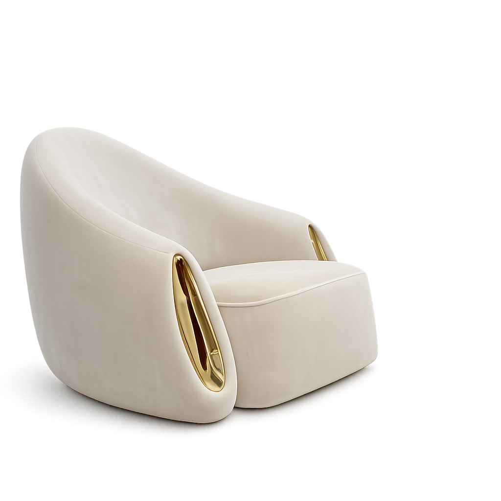 Front product view of the Aurum Lux Chair by DORSA