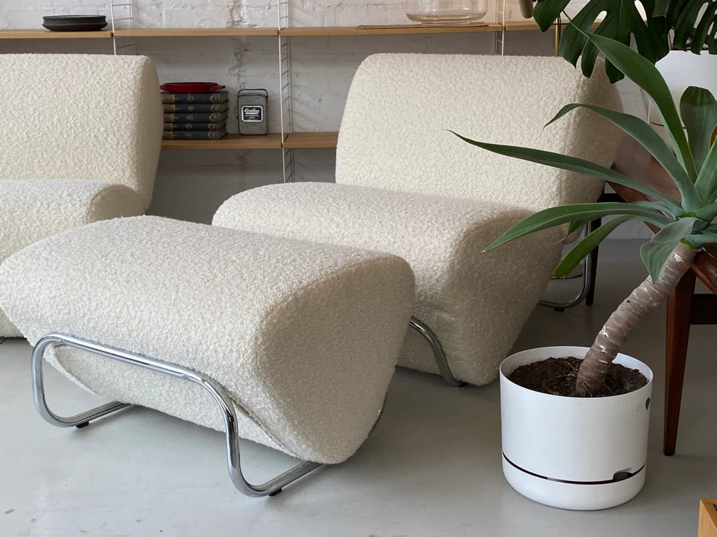 Di Moda Boucle Lounge and Ottoman - DorsaDi Moda Boucle Lounge and OttomanTriple