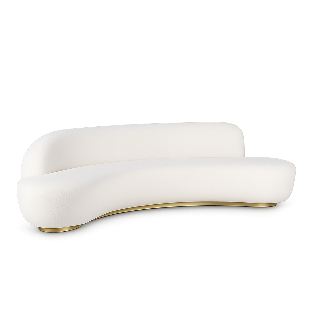 Front product view of the Aurelia Curve Sofa by DORSA