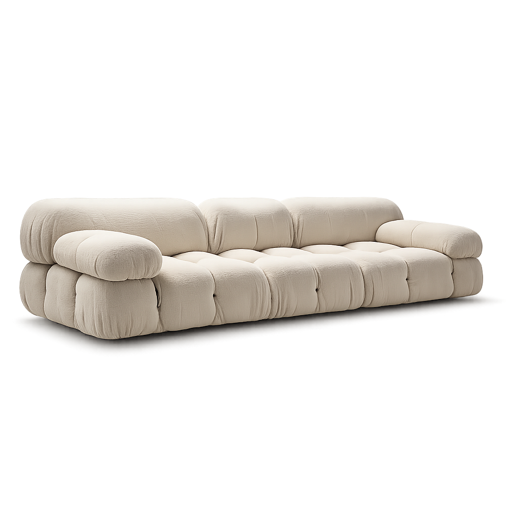 Front product view of the Nuvola Modular Boucle Sofa by DORSA