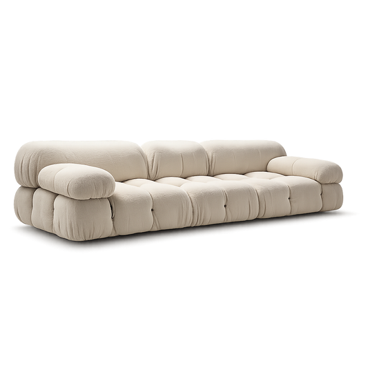 Front product view of the Nuvola Modular Boucle Sofa by DORSA