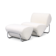 Front product view of the Di Moda Boucle Lounge and Ottoman by DORSA