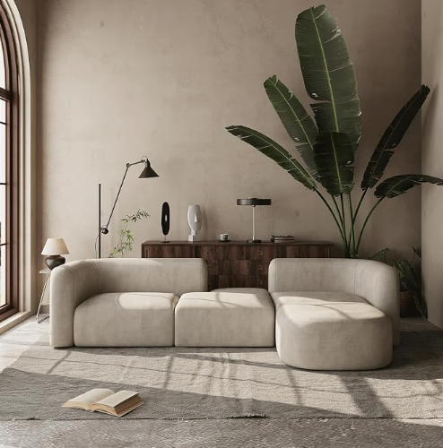 DORSA Mollis modular sofa in sand fabric