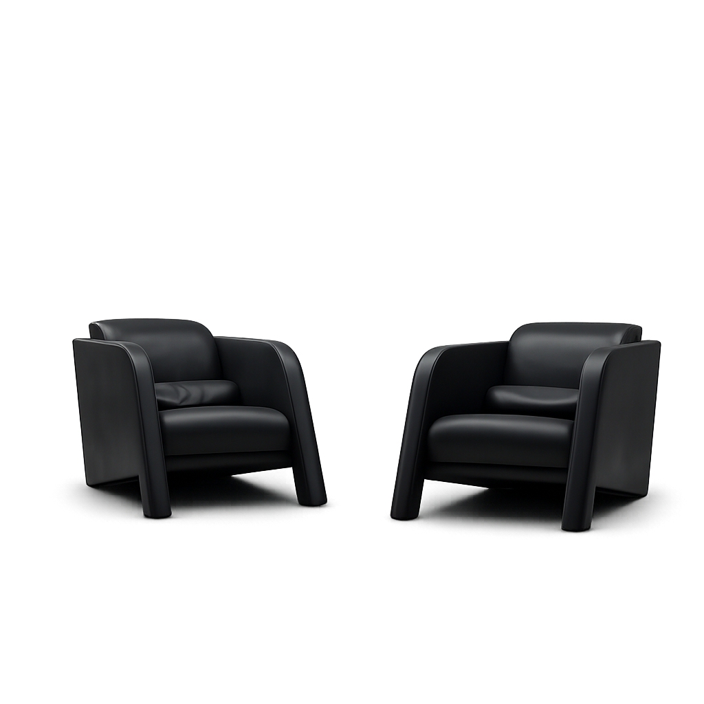 Front product view of the Blade Lounge Chairs by DORSA