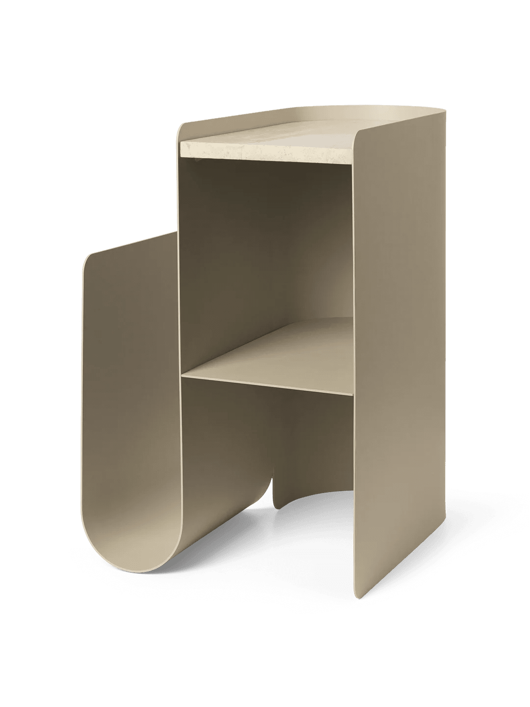 Front product view of the Fasi Asymmetrical Side Table by DORSA