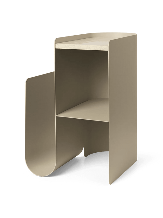 Front product view of the Fasi Asymmetrical Side Table by DORSA