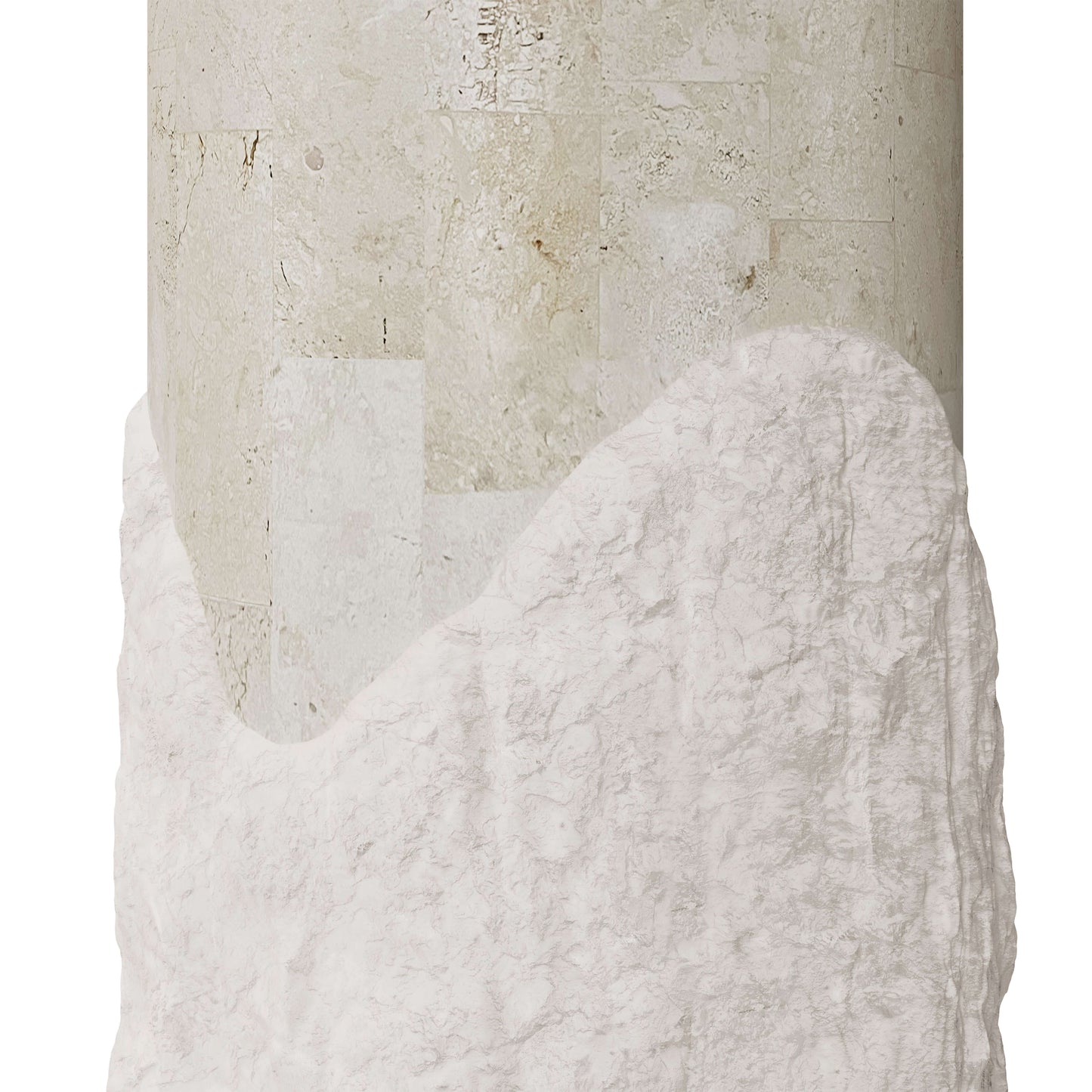 Frastagliata Fibreglass Side Table - DorsaFrastagliata Fibreglass Side TableTall
