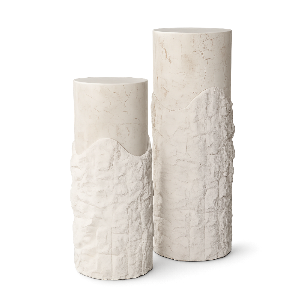 Front product view of the Frastagliata Fibreglass Side Table by DORSA