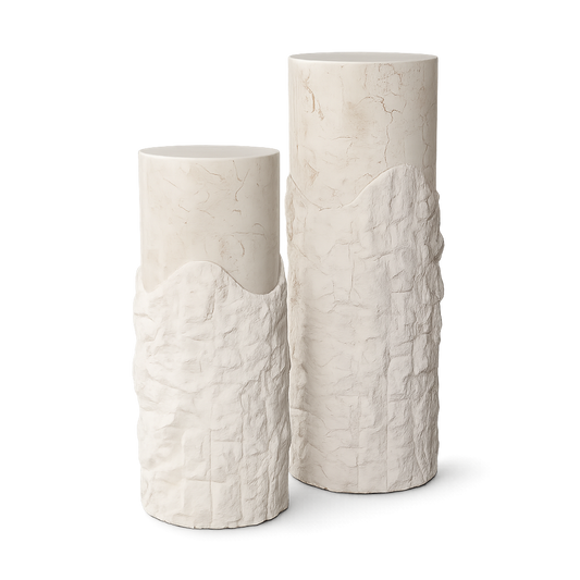 Front product view of the Frastagliata Fibreglass Side Table by DORSA