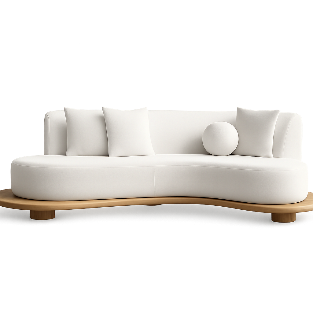 Front product view of the Porta Curve Sofa by DORSA