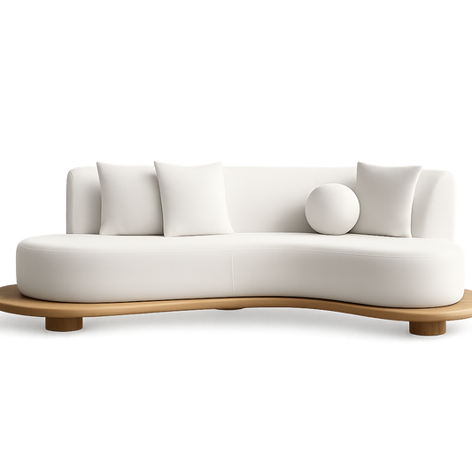 Front product view of the Porta Curve Sofa by DORSA