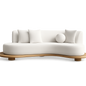 Front product view of the Porta Curve Sofa by DORSA