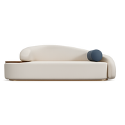 Front product view of the Orbita Curve Sofa by DORSA