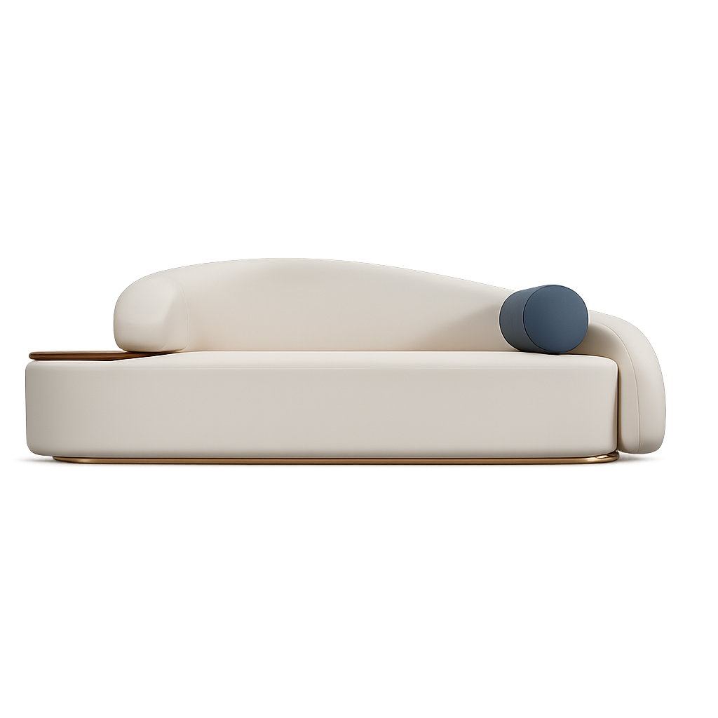 Front product view of the Orbita Curve Sofa by DORSA