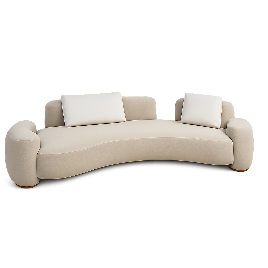Front product view of the Diviso Curve Sofa by DORSA