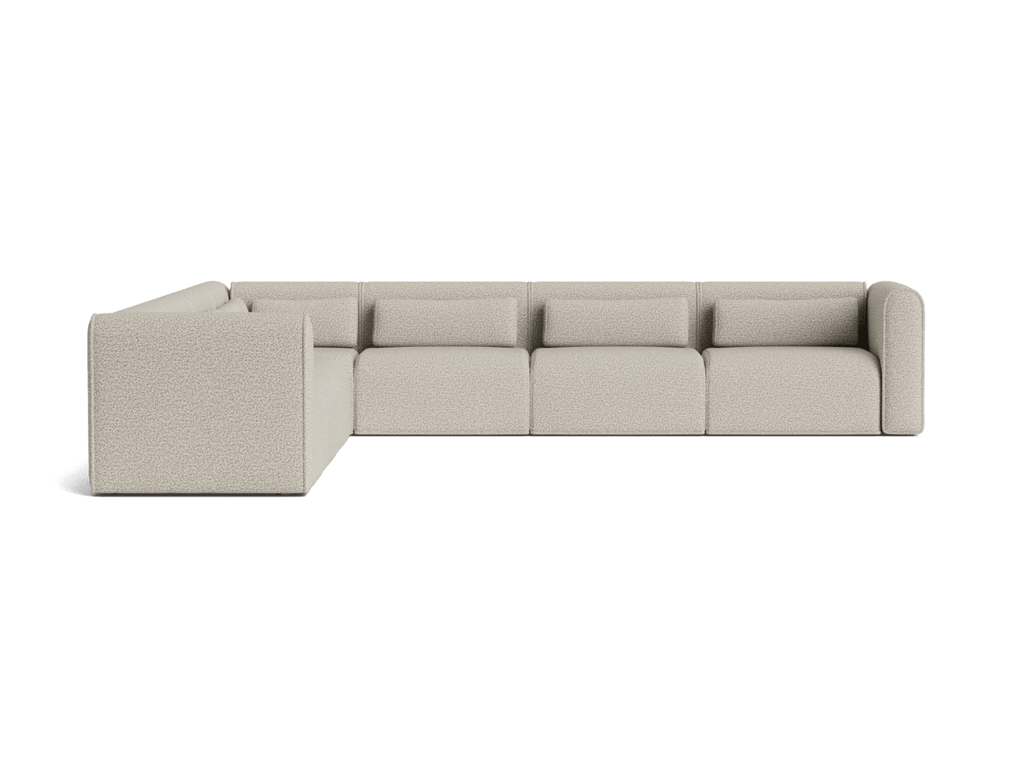 Front product view of the Grandioso Boucle Sectional Sofa by DORSA