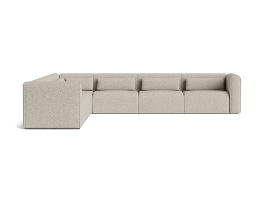 Front product view of the Grandioso Boucle Sectional Sofa by DORSA