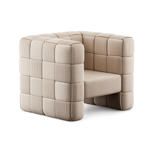 Front product view of the Gridlock Armchair by DORSA