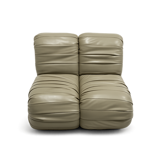 Front product view of the Ground Low Chair by DORSA