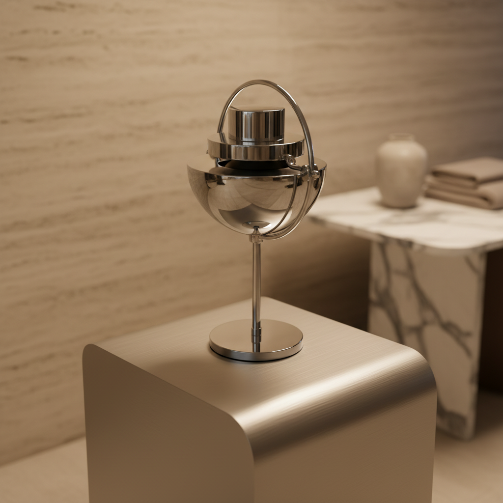 Adresia Chrome Matte Side Table