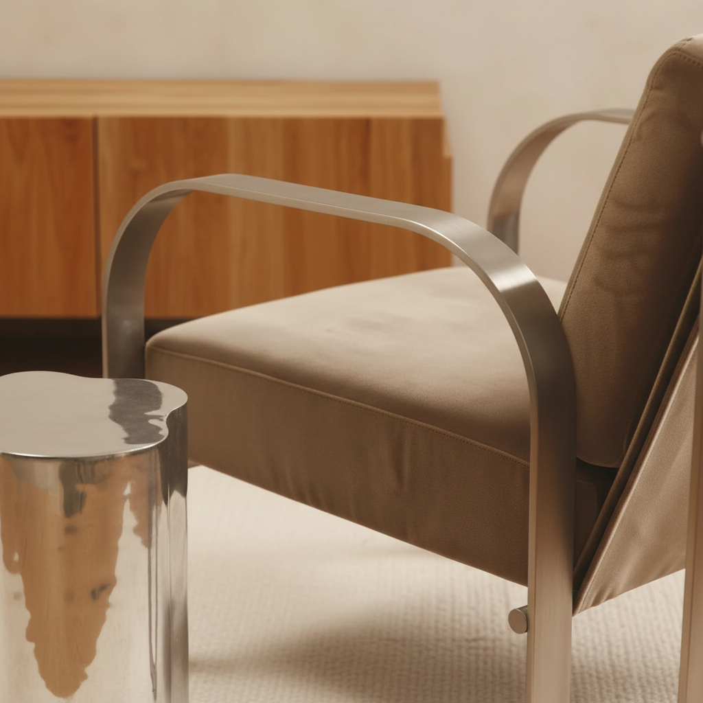 Arpione Chrome Side Table
