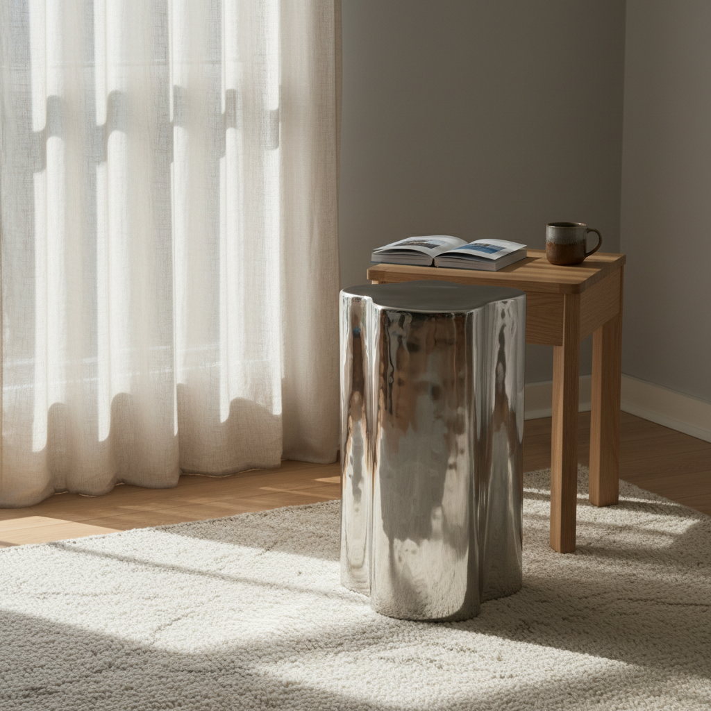 Arpione Chrome Side Table
