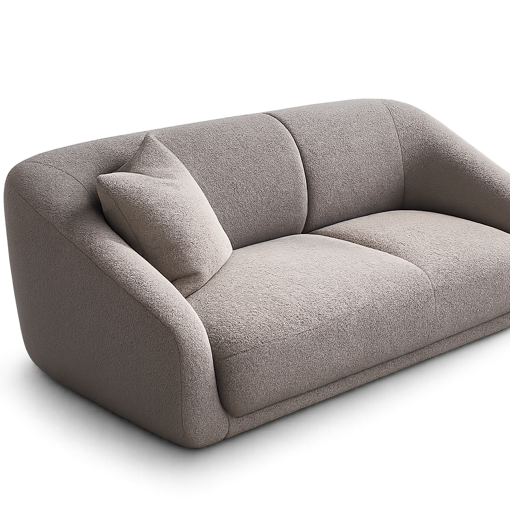 Front product view of the Monolito 3-Seater Canvas Sofa by DORSA
