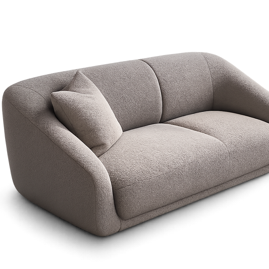 Front product view of the Monolito 3-Seater Canvas Sofa by DORSA