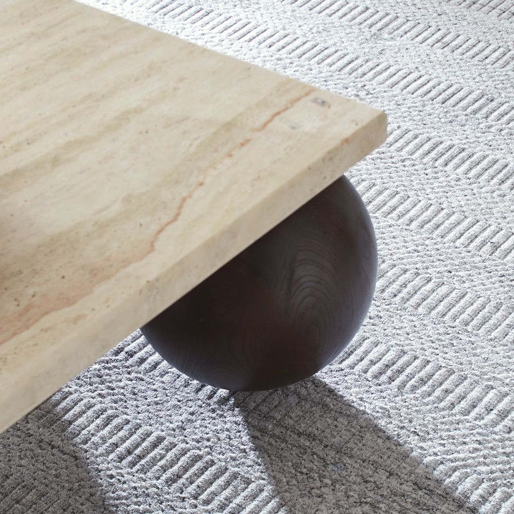 Pallo Travertine Coffee Table - DorsaPallo Travertine Coffee TablePure Travertine Raw