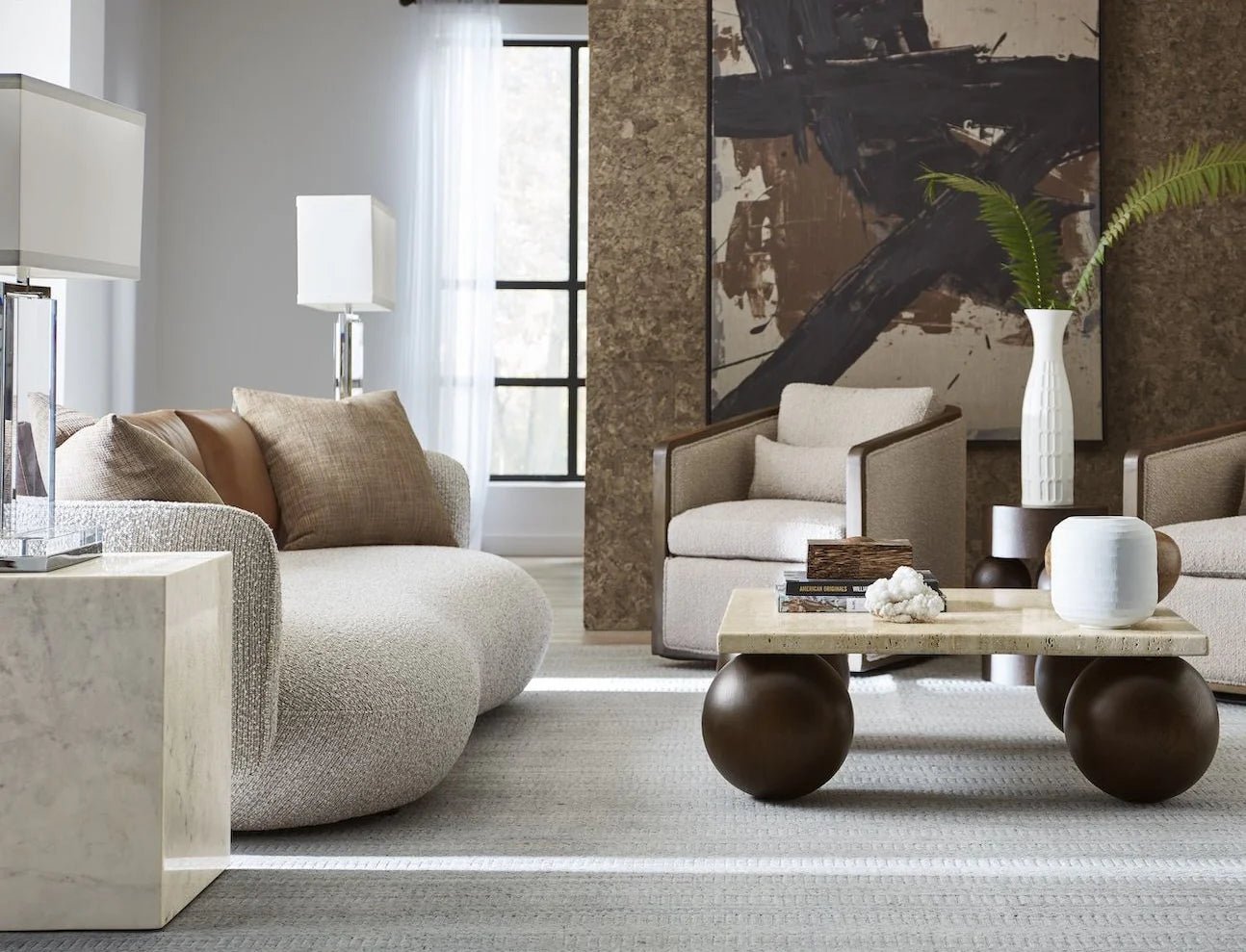 Pallo Travertine Coffee Table - DorsaPallo Travertine Coffee TablePure Travertine Raw