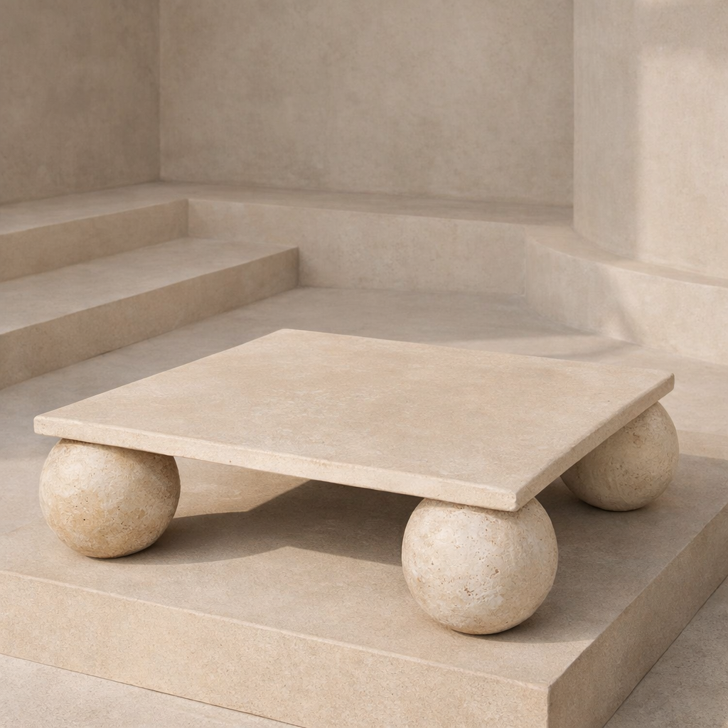 Pallo Travertine Coffee Table