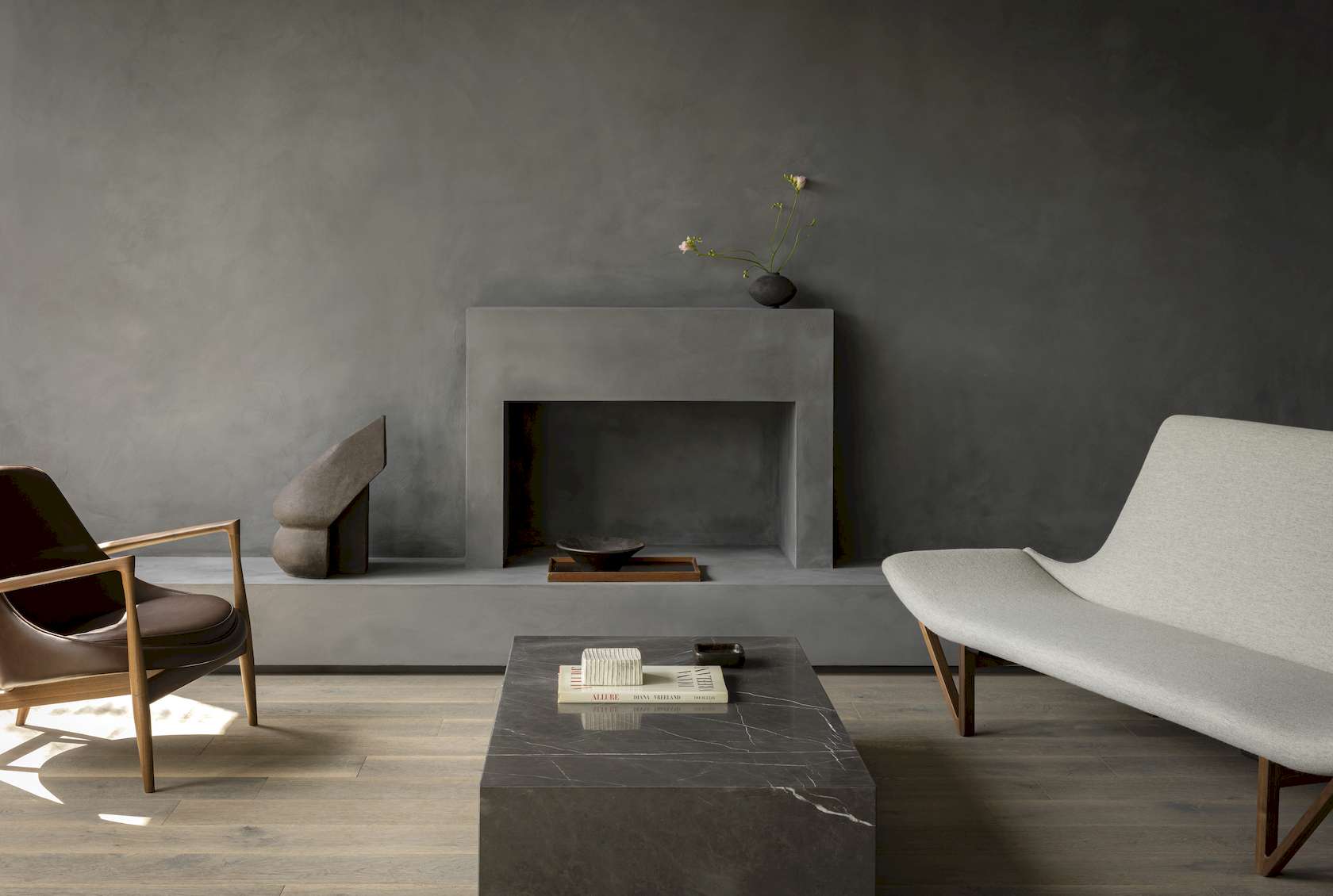 Tonal living room composition